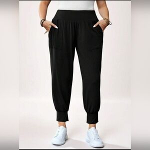 Plus Size Black Jogger Pants